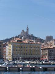 View of Notre-Dame de la Garde from Vieux-Port, Marseille, France