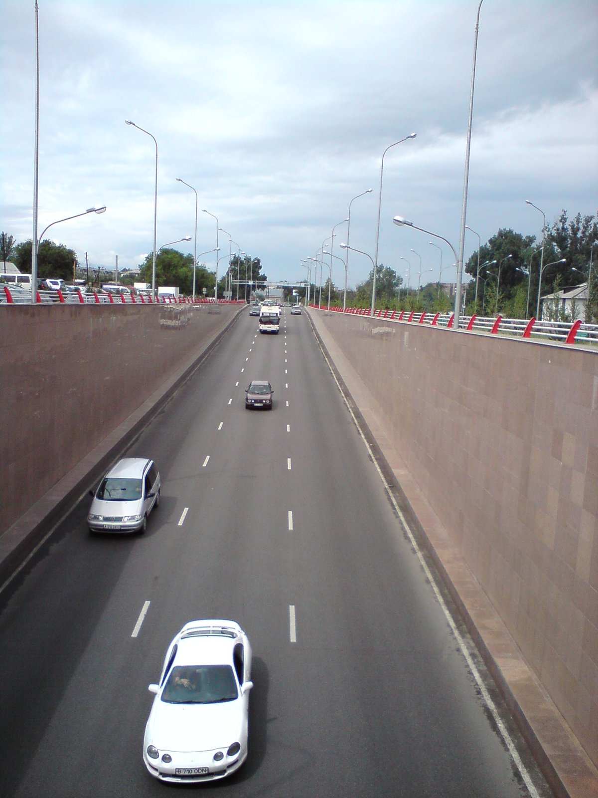 Renovated Raimbek Avenue in Almaty, Kazakhstan with modern infrastructure and greenery