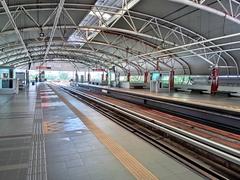 LRT platform at PWTC station in Kuala Lumpur