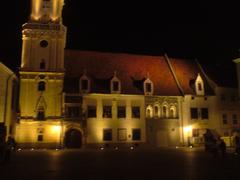 Historic protected monument buildings Apponyi Palace and Unger House in Slovakia