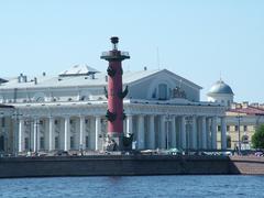 Lighthouse on Vasilievsky Island in St. Petersburg Russia