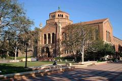 Powell Library at UCLA exterior view on a sunny day