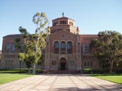 Powell Library building front view at University of California Los Angeles UCLA