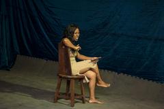 Scene from play 'Tant qu'on s'aime' at Institut Français Goma by GAARJ youth