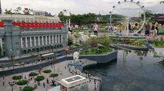 Miniature model of Singapore Flyer and Fullerton Hotel at Miniland Legoland Malaysia