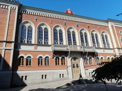 House of Nobility in Helsinki Finland from Ritarihuoneenpuistikko park