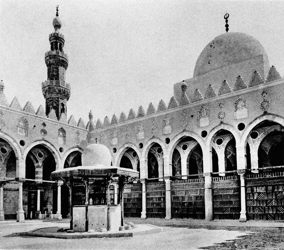 Restored courtyard of the mosque of the Amir al-Maridani showcasing intricate Islamic architecture