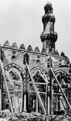 Courtyard of the Amir al-Maridani mosque under restoration