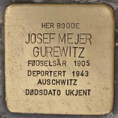 Stolperstein Dedicated To Josef Mejer Gurewitz