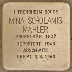 Stolperstein Dedicated To Mina Scholamis Mahler