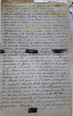 Historical donation document of Baños-Prado from the Archdiocese of Córdoba archives determining the origin of Santa Rosa de Calamuchita