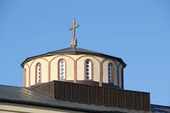 Sankt Sava Serbian Orthodox Church dome in Enskede Gård