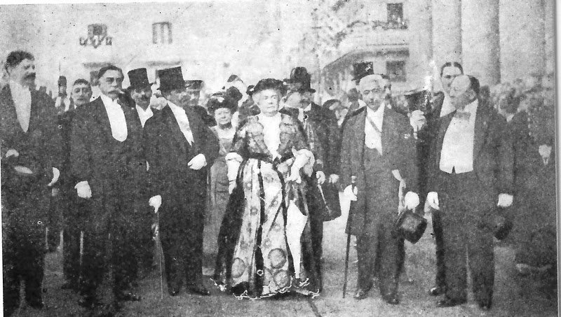 La Infanta Isabel with Argentine President Figueroa Alcorta and Chilean President Pedro Montt