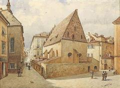 Altneu-Synagoge in Prague exterior view