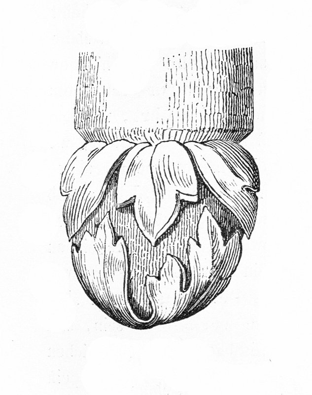 Historic architectural detail from Synagogue in Prague showing old and new school consoles