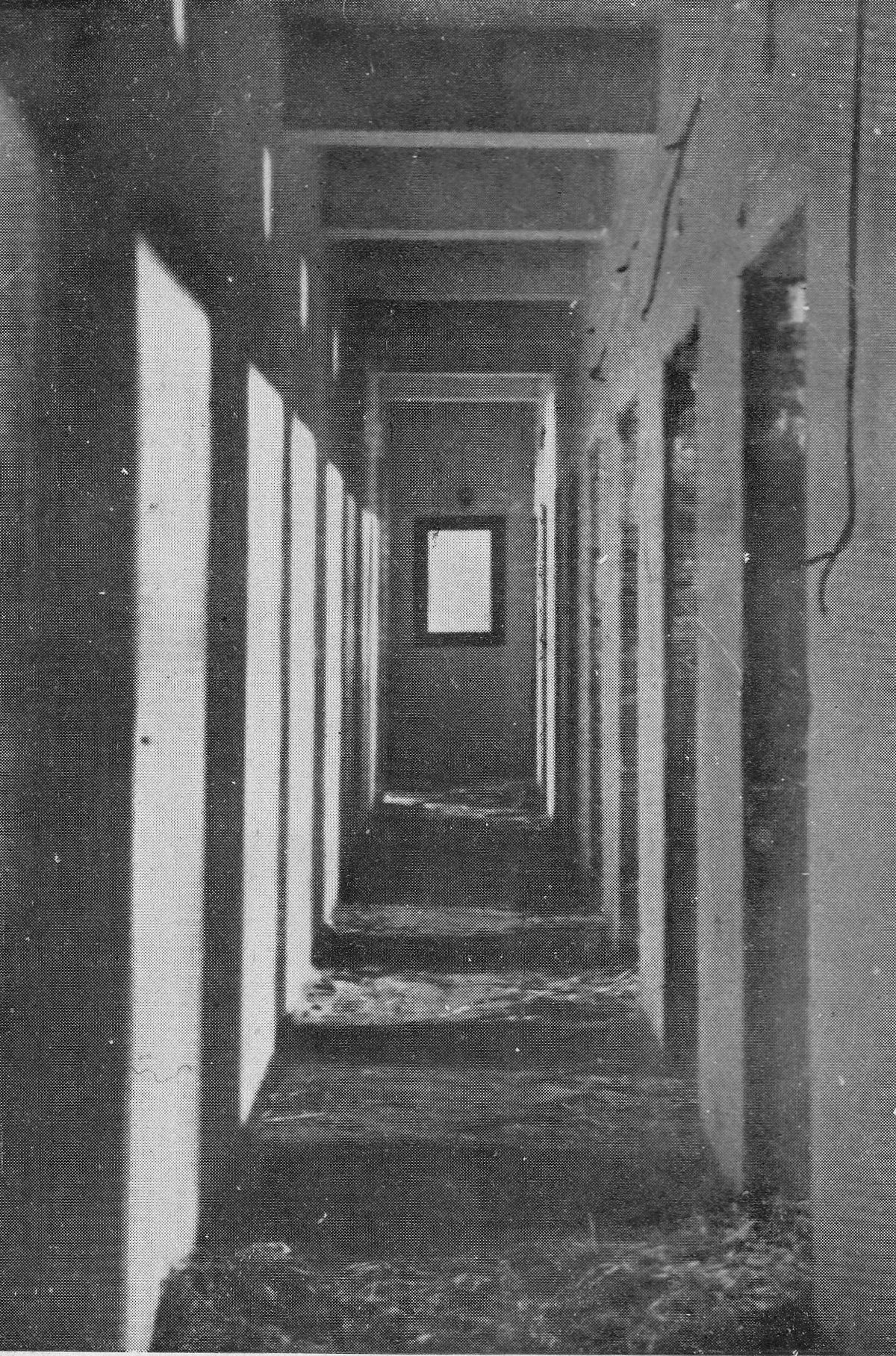 Prison corridor with cells in al. Szucha 25 detention center Warsaw