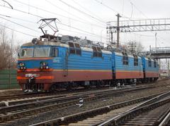 VL80S electric locomotive operated by Petrov Val Depot on Privolzhskaya Railway in Samara Oblast, Russia