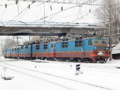 VL80S-1845 and VL80S electric locomotives in Samara region, Russia