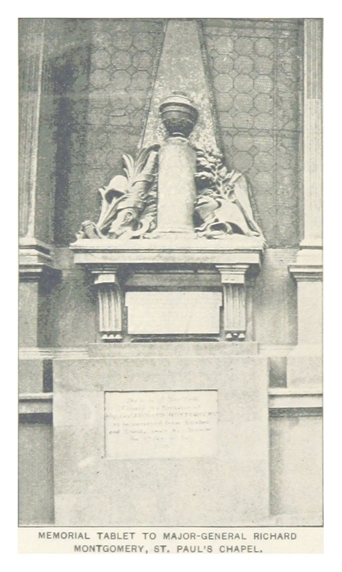 Memorial tablet to Major General Richard Montgomery at St. Paul's Chapel, New York City