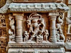 Chaturbhuj Temple carved into rock face at Gwalior Fort, Madhya Pradesh, India