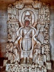Chaturbhuj Temple rock-cut Hindu temple dedicated to Vishnu at Gwalior Fort in Madhya Pradesh with inscriptions including earliest zero symbol