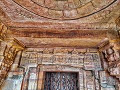 Chaturbhuj Temple rock-cut Hindu temple dedicated to Vishnu in Gwalior Fort with ancient inscriptions including earliest known use of zero symbol