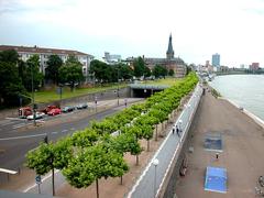 View of the Old Town waterfront in Düsseldorf