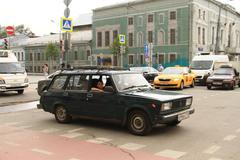 August 2016 cityscape of Moscow with modern buildings and clear sky