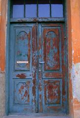 Old residential door in Brno-Komín on Pod Ruským vrchem street, now non-existent
