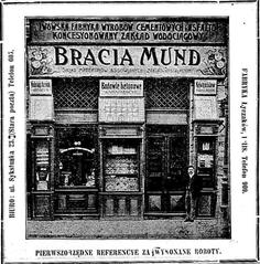 Old photograph of the 'Bratya Mund' company building on Sykstuska Street No. 23 in Lviv