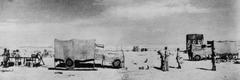Dummy filling station and vehicles on Diamond dummy pipeline during Operation Bertram, October 1942