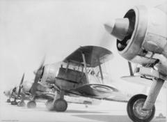 Gloster Gladiators from No. 3 Squadron RAAF at Helwan Airport Egypt 1940