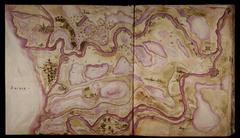 Historical map of Camargue by Ascanio Vittozi 1592