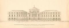 Main entrance of San Luigi Gonzaga Hospital architectural project