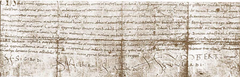 Medieval decree with signature of Umberto Biancamano regarding donation to Talloires Abbey