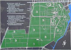 Map of Central Experimental Farm in Ottawa, Ontario, Canada