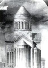 Eastern facade of Budagovski Armenian Apostolic Cathedral in Baku