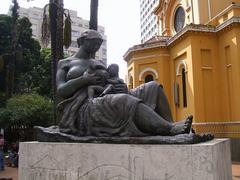 Sculpture Mãe Preta by Júlio Guerra at Largo do Paiçandu near Igreja do Rosário in São Paulo, Brazil