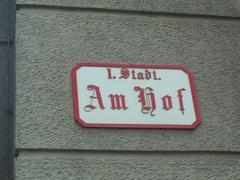 Viennese street sign Am Hof in Vienna
