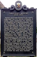 Historical marker commemorating Ezequiél Moreno y Díaz at Saint Ezekiel Moreno y Diaz park, Bacoor, Cavite