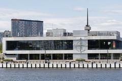 South River Terminal building and quay in Moscow in April 2025