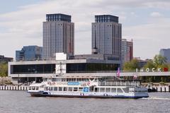Moscow South River Terminal building and quay in April 2025