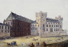 Franz von Kesselstatt Hofkanzlei at Kurfürstliches Schloss and Martinsburg in Mainz historical engraving