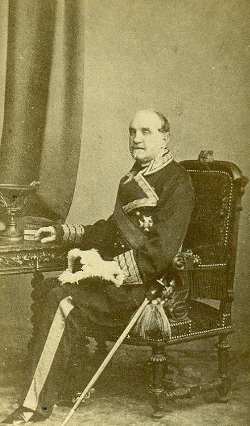 Spanish general and prime minister Leopoldo O'Donnell portrait around 1865