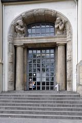 Entrance portal of Linden Museum in Stuttgart