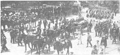 Funeral procession for Dr. Sáenz Peña in Plaza San Martín, 1907