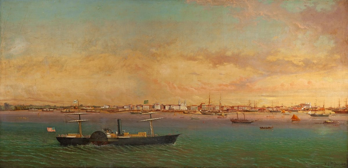 1868 oil painting Belém do Pará by Joseph León Righini depicting the cityscape of Belém