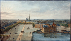 View over the Buitenhof in The Hague from the Maurice Tower observatory