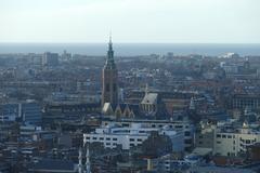View of Grote Kerk Great Church from The Hague Tower Den Haag Netherlands