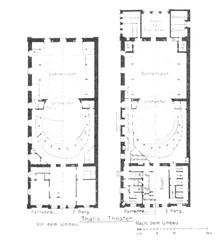 Floor plans of Thalia-Theater in Hamburg before and after renovation